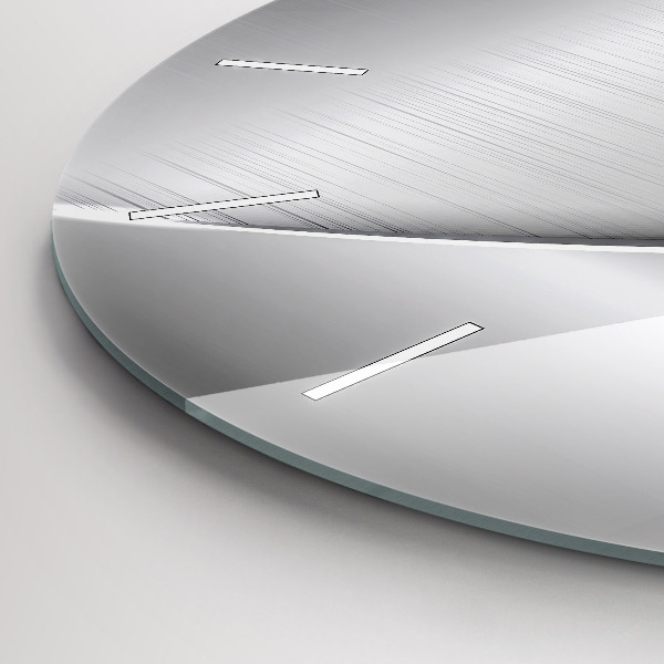 Reloj de cristal redondo Patrón plateado