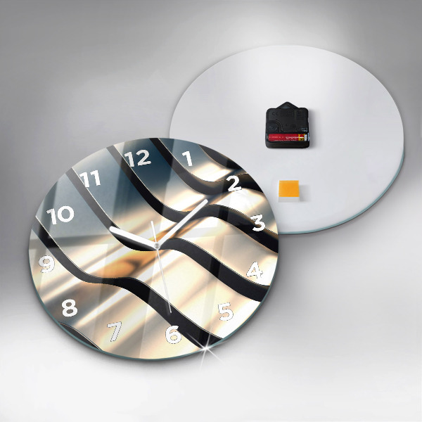 Reloj de pared redondo Patrón plateado