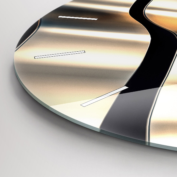 Reloj de pared redondo Patrón plateado