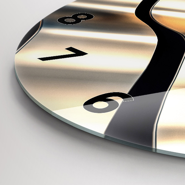 Reloj de pared redondo Patrón plateado