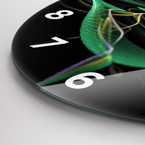 Reloj redondo pared Abstracción verde