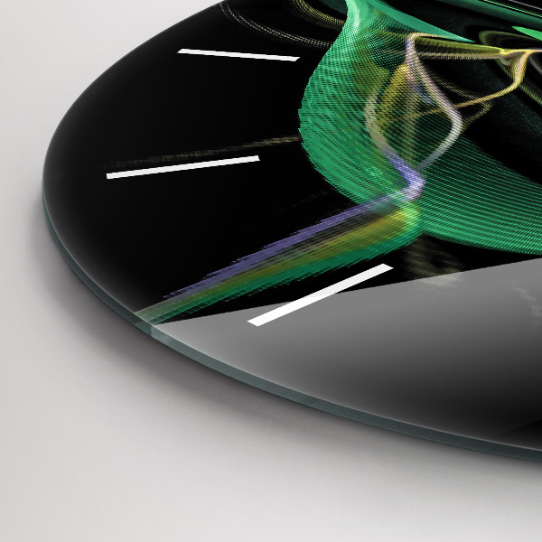 Reloj redondo pared Abstracción verde