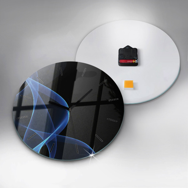 Reloj redondo pared Líneas azules