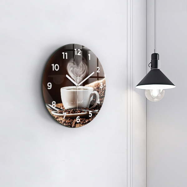 Reloj redondo pared Taza de café