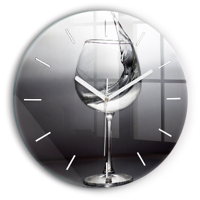 Reloj de pared redondo Copa de vino