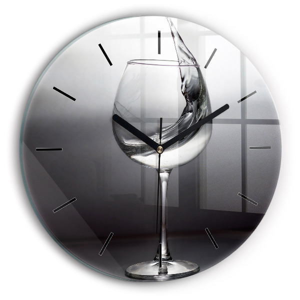 Reloj de pared redondo Copa de vino