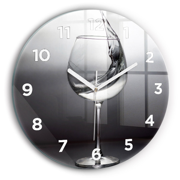 Reloj de pared redondo Copa de vino