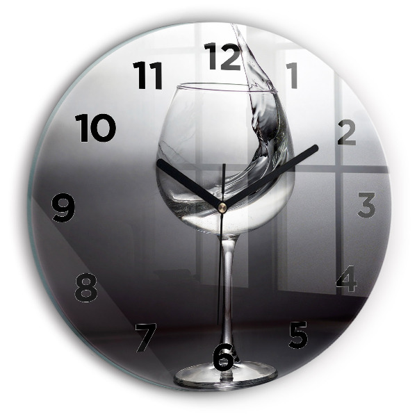Reloj de pared redondo Copa de vino