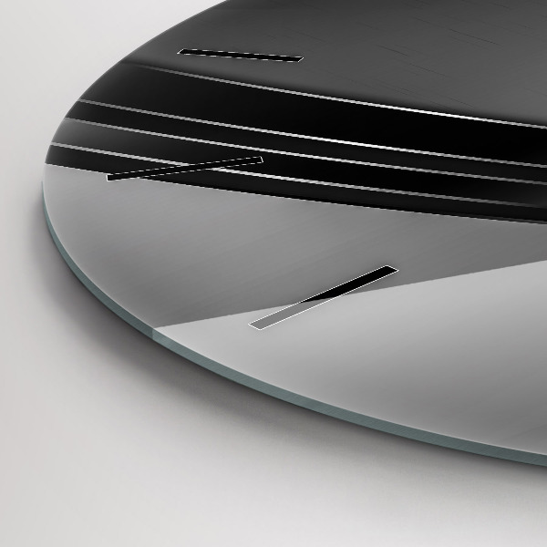 Reloj de pared redondo Líneas plateadas