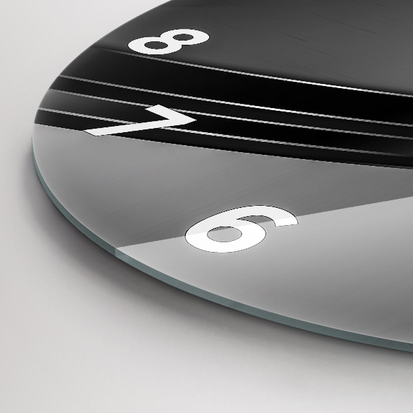 Reloj de pared redondo Líneas plateadas