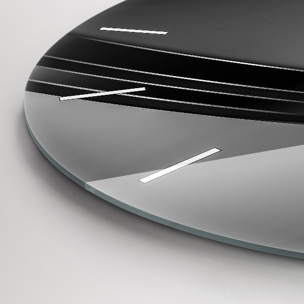 Reloj de pared redondo Líneas plateadas