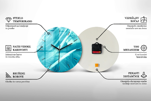 Reloj de pared redondo Cuadrados dorados