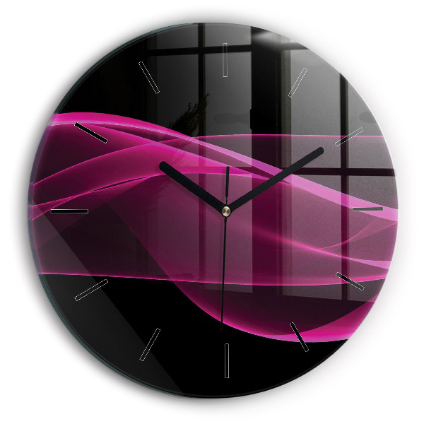 Reloj de pared redondo Abstracción rosa
