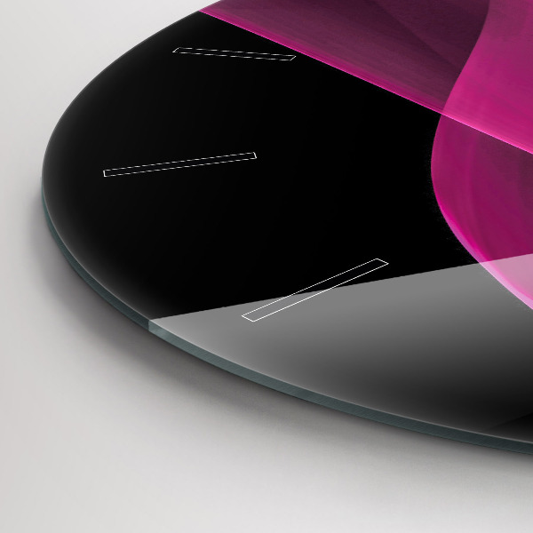 Reloj de pared redondo Abstracción rosa