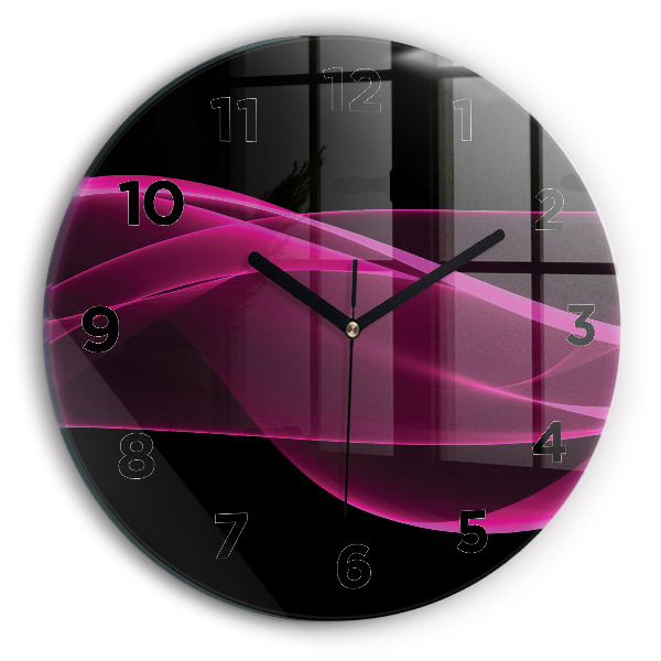 Reloj de pared redondo Abstracción rosa