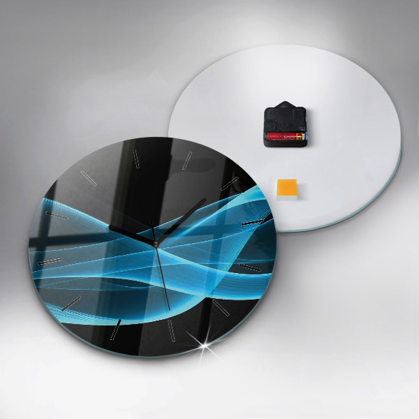 Reloj de pared redondo Abstracción azul