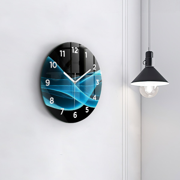 Reloj de pared redondo Abstracción azul