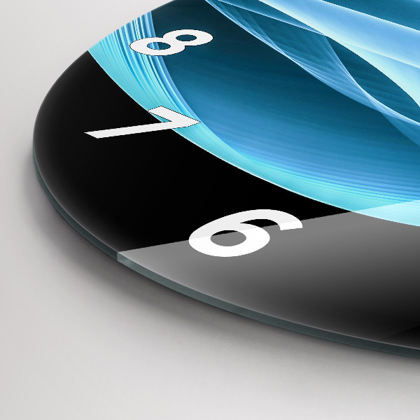 Reloj de pared redondo Abstracción azul