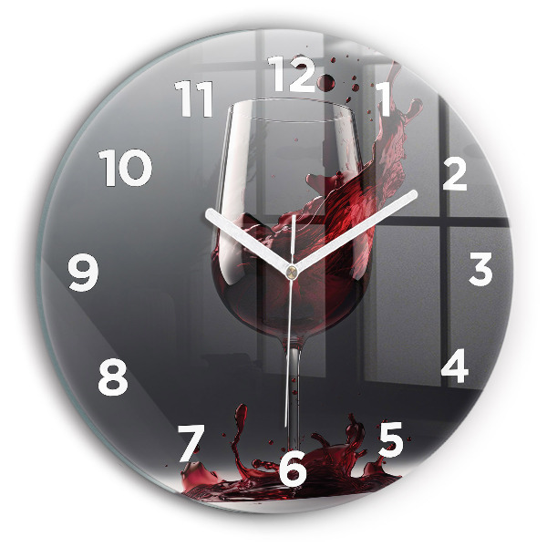 Reloj redondo pared Copa de vino tinto