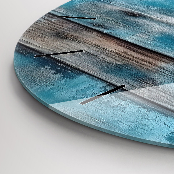 Reloj redondo pared Tablas azules
