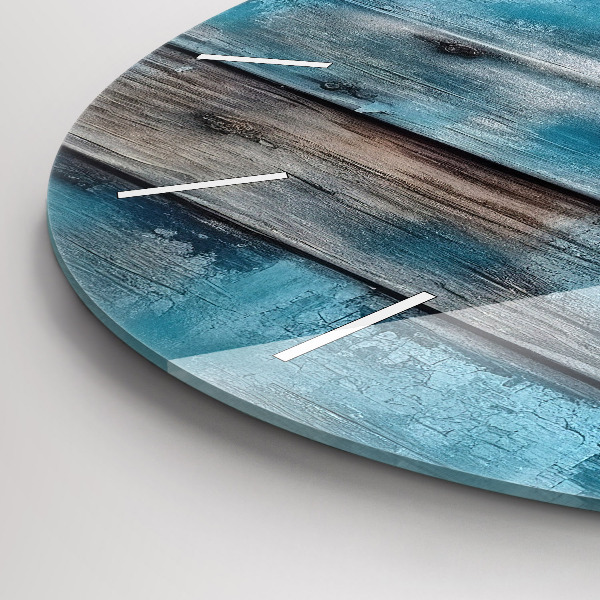 Reloj redondo pared Tablas azules