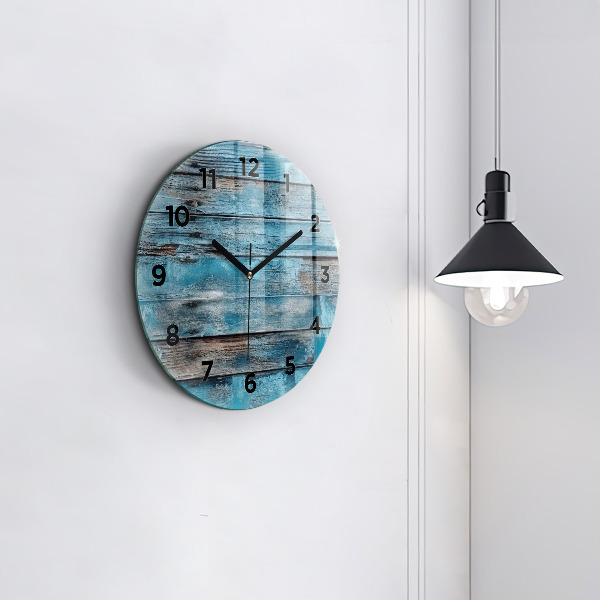 Reloj redondo pared Tablas azules