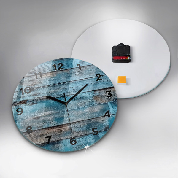 Reloj redondo pared Tablas azules