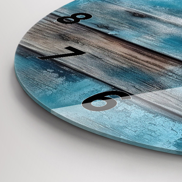 Reloj redondo pared Tablas azules