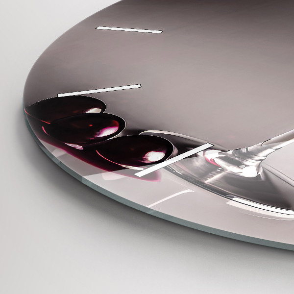 Reloj redondo pared Lámpara de vino tinto