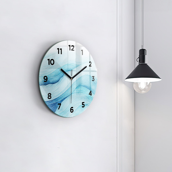 Reloj de pared redondo Nubes azules