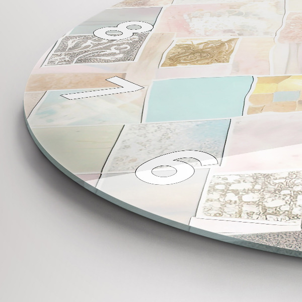 Reloj de pared redondo Azulejos de colores