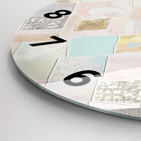 Reloj de pared redondo Azulejos de colores