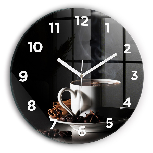 Reloj de pared redondo Taza de café