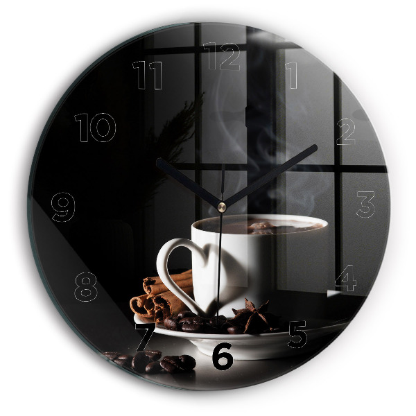 Reloj de pared redondo Taza de café
