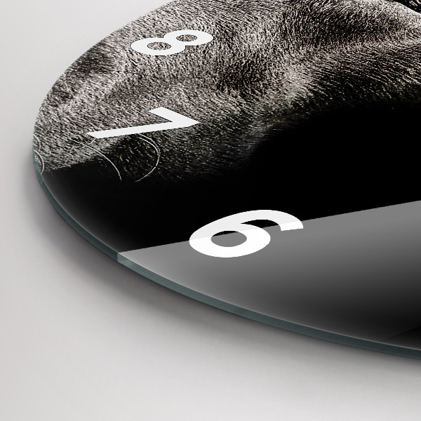 Reloj redondo pared Perro y gato escocés