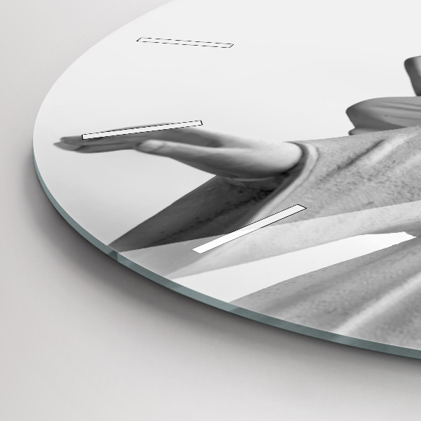 Reloj redondo pared Escultura de un ángel con alas