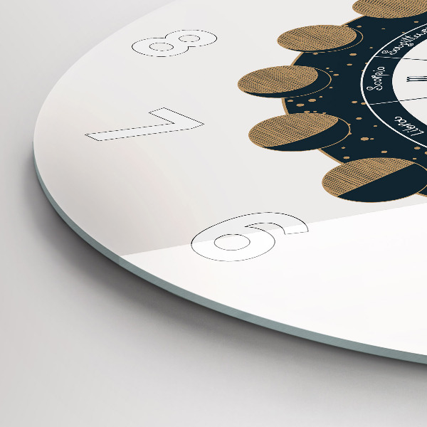 Reloj redondo pared Fases de la luna y el ojo