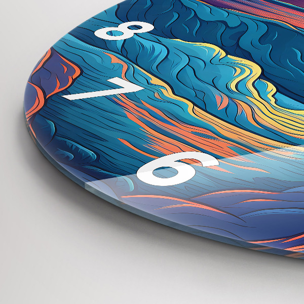 Reloj redondo pared Olas y océano de cuento