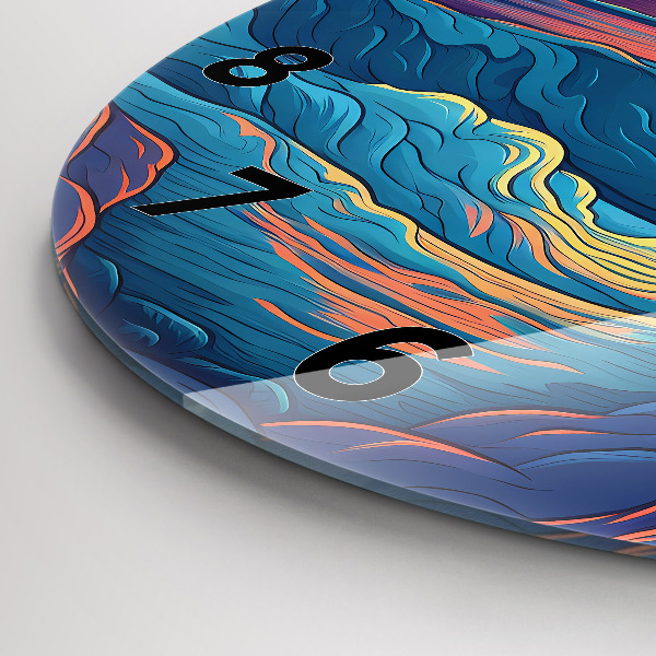 Reloj redondo pared Olas y océano de cuento