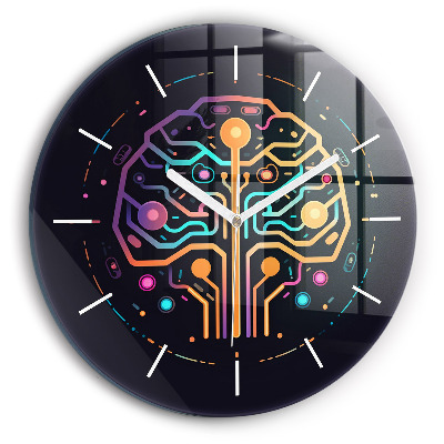 Reloj de pared redondo Abstracción colorida