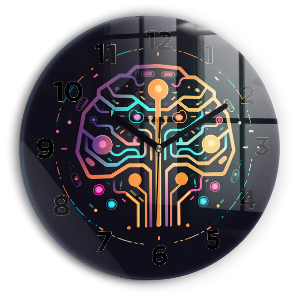 Reloj de pared redondo Abstracción colorida