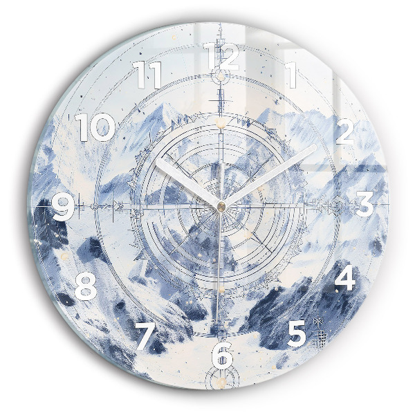 Reloj de cristal redondo Dibujos azules
