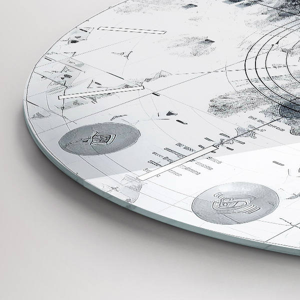 Reloj de pared redondo Dibujo montañas