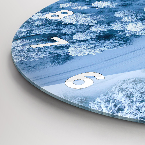 Reloj redondo pared Bosque desde un dron