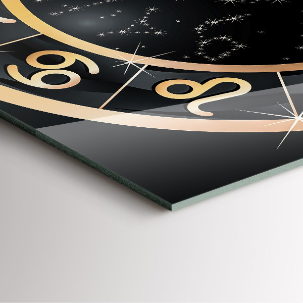 Reloj cuadrado Signos zodiacales negros