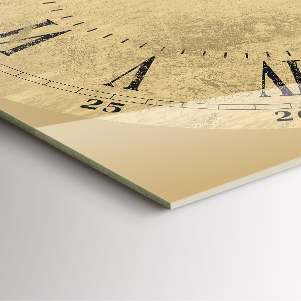 Reloj de pared cuadrado Números romanos marrones