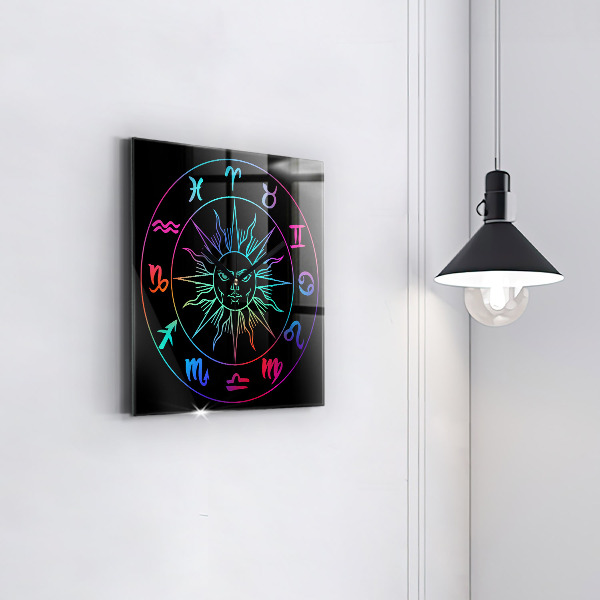 Reloj de pared cuadrado Signos del arco iris