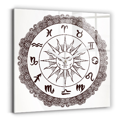 Reloj de pared cuadrado Signos del zodiaco decorativos