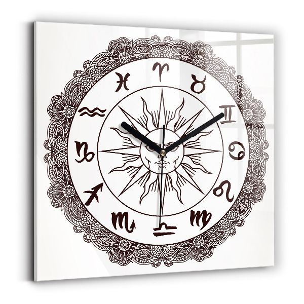 Reloj de pared cuadrado Signos del zodiaco decorativos