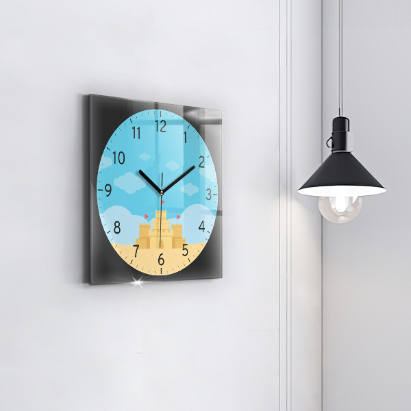 Reloj cuadrado Castillo de arena